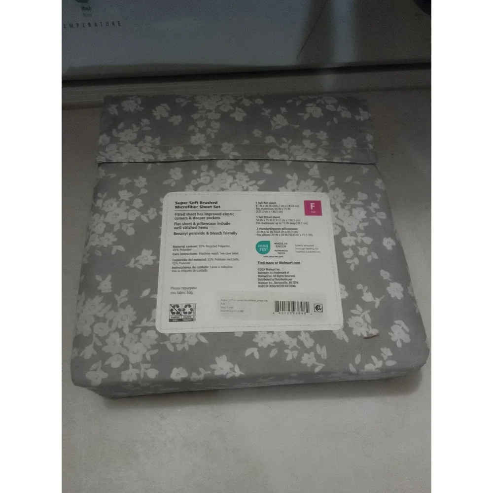 Mainstay Super Soft Sheet Set Brushed Microfiber Size Full Size  Improved...